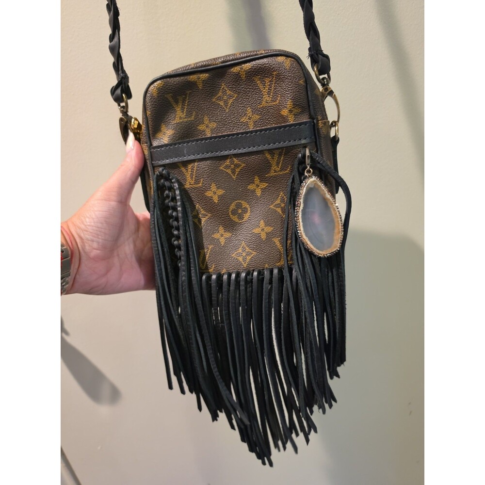 Vintage Boho Louis Vuitton Fringe Side Kick Crossbody Purse